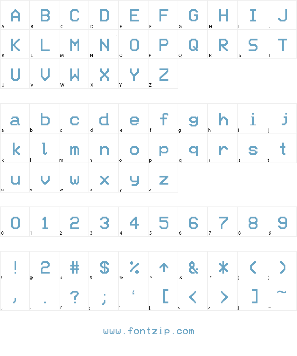 VCR EAS Font Character